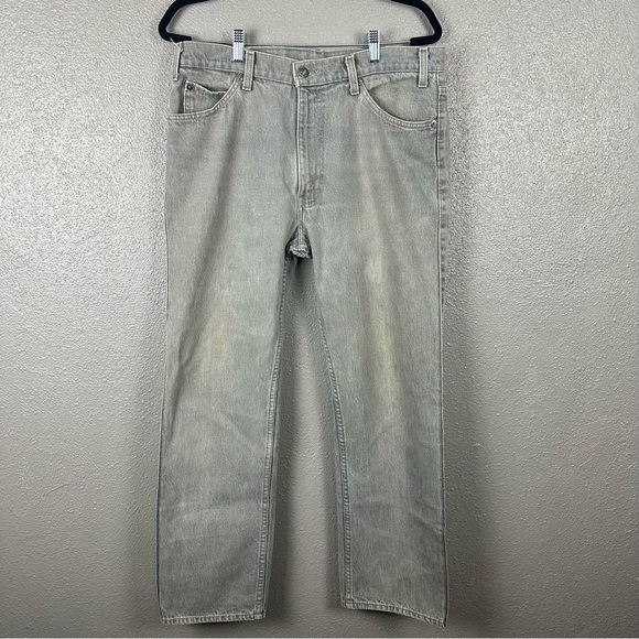Vintage Levi's Two Horse Brand Gray Jeans Men's 36x32 Made In USA